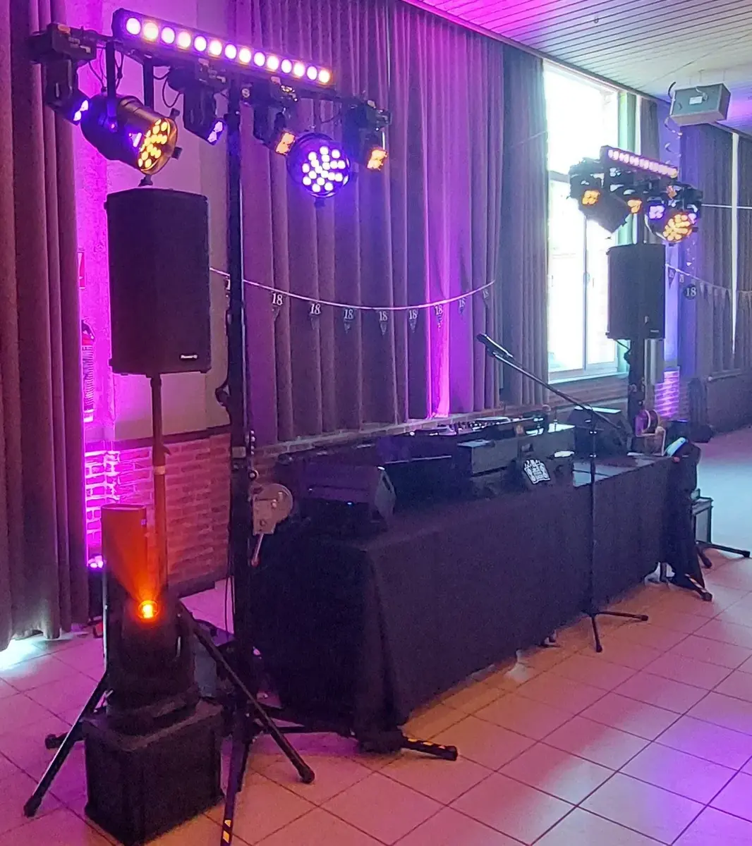 Standaard opstelling met extra moving heads